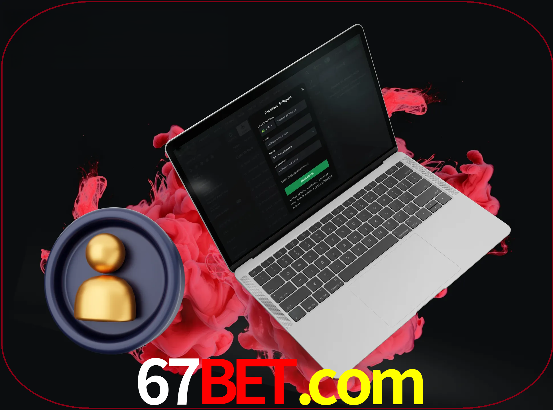 No cabeçalho do site 67bet, clique no botão que o levará a um formulário especial onde terá de introduzir as suas informações actuais.