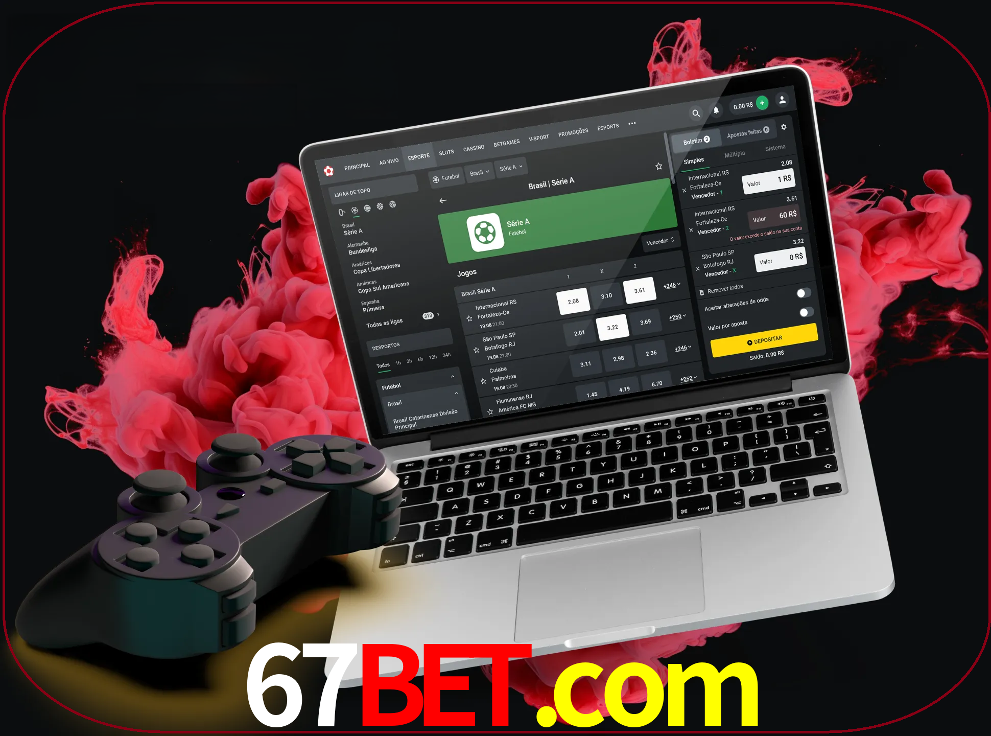 Visite a secção especial de jogos de vídeo em 67bet para descobrir em que jogos pode apostar e ganhar muito dinheiro.