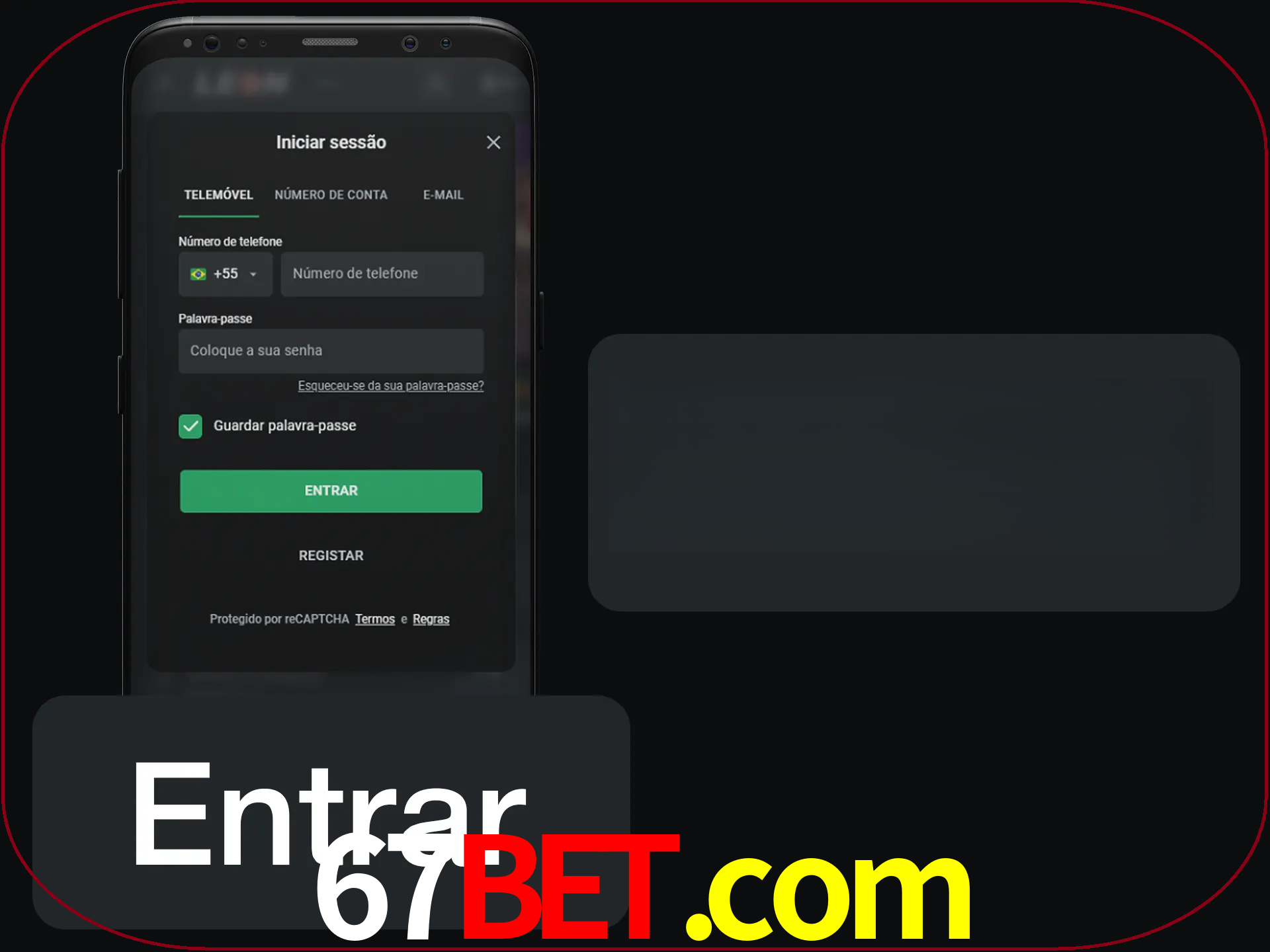 Faça o login para começar a apostar e jogar no cassino.